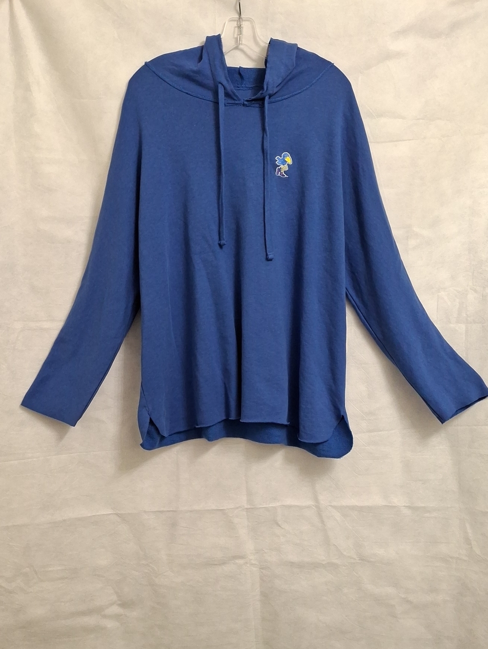 Johnnie-O Kansas Jayhawks Kelli Hoddie Navy Knit Tee with Surf Logo